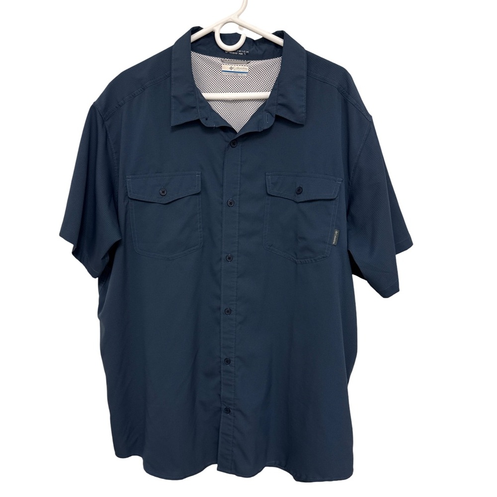 Columbia Omni-Wick Advanced Evaporative Technology Fishing Shirt Men’s XXL Blue